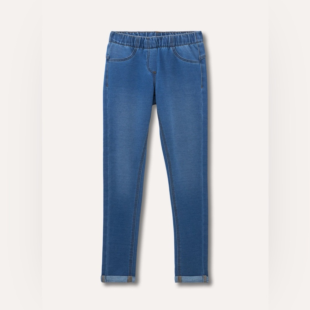 Cat & Jack Girls' Toddler Midrise Pull-On Denim Jeans Jegging medium Wash 5T